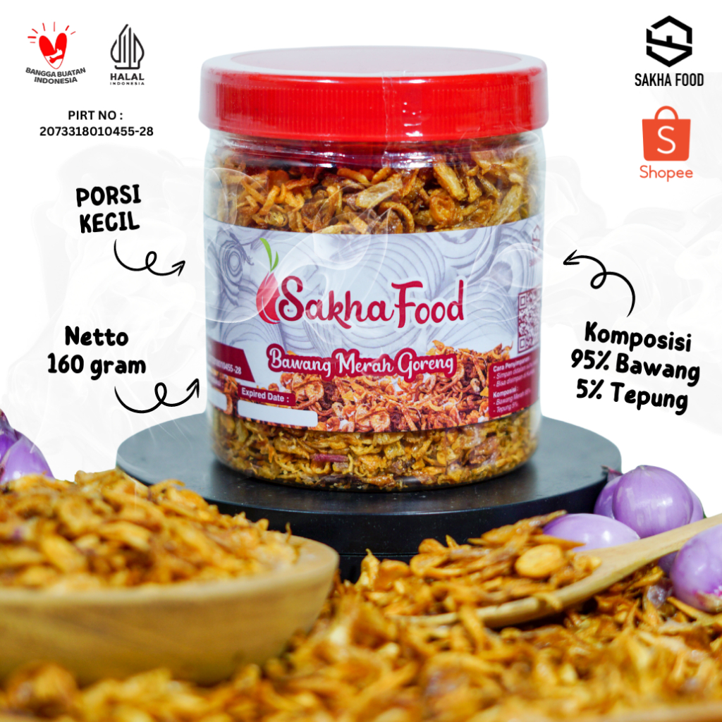 

SAKHA FOOD Bawang Merah Goreng Fresh Crispy tanpa MSG 160gram