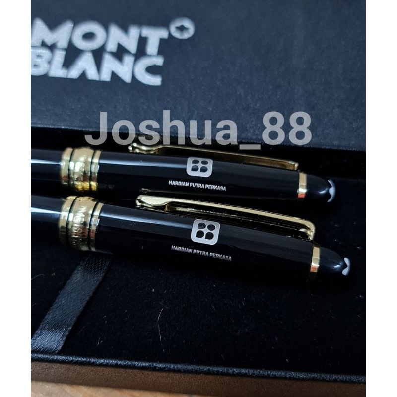 

Pulpen Mont Blanc Misterstuk Black Gold Bisa Ukir Nama Logo Sendiri