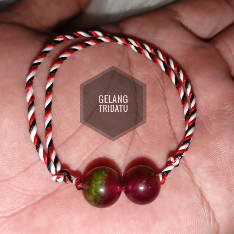 gelang tridatu batu Ruby tanzania 100% Asli