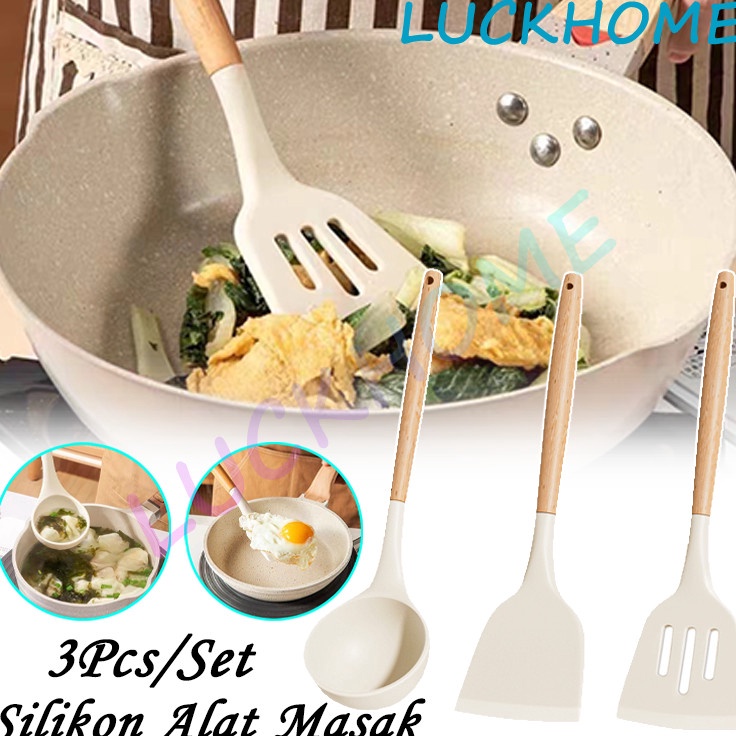 Grosir  Baking Set Alat Masak 3PcsSet Silikon Alat Masak Wadah Spatula Set Peralatan Masak Spatula S