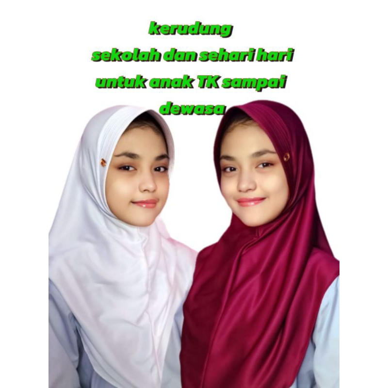 kerudung hijab anak/dewasa/TKpaud/SD/SMP/SMA/DEWASA/ hijab sekolah kerudung mengaji kerudung / sehar