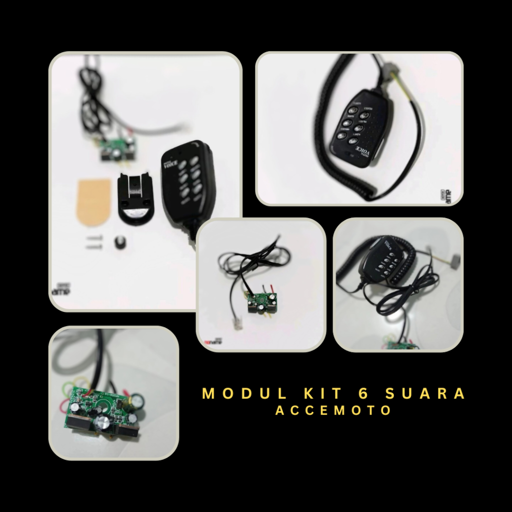 modul kit sirine 6 suara klakson alarm sirine ambulance dan polis plus mic