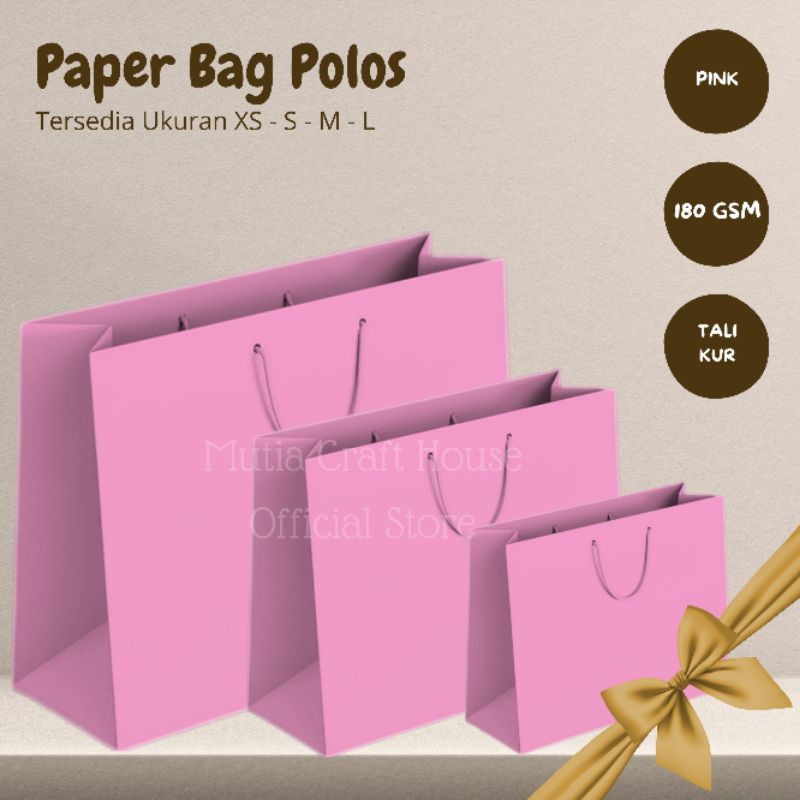 

Paper Bag Polos Pink | Paper Bag Landscape Tebal | Shopping Bag Polos