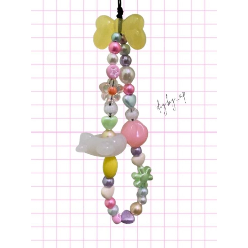 Gantungan HP / Phone Strap DIY manik-manik