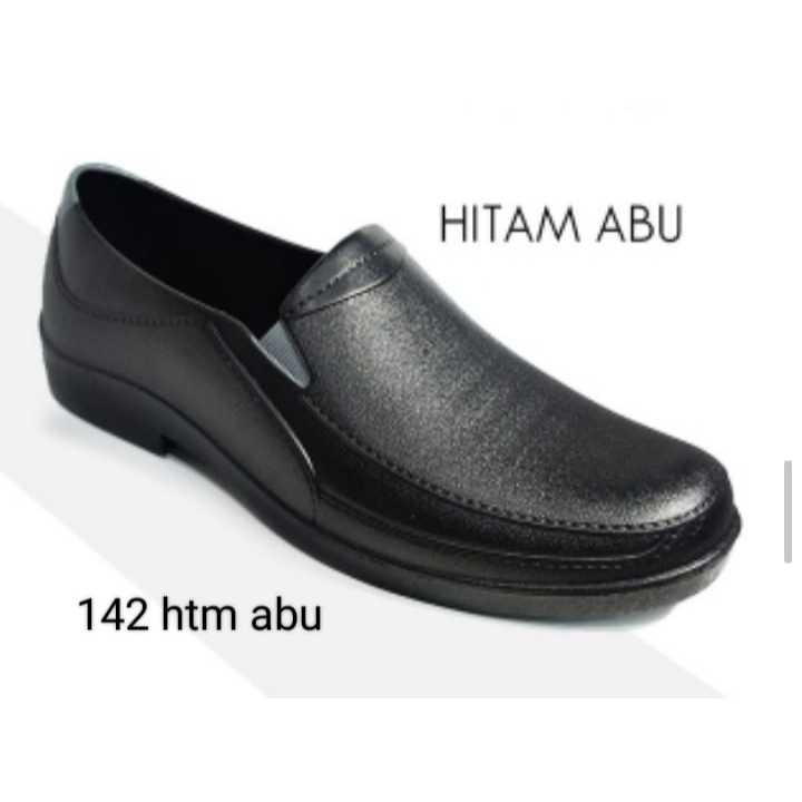 142 YOUKEN HOKI SEPATU PANTOFEL KERJA PRIA LAKI LAKI BAHAN KARET LENTUR NYAMAN ANTI AIR UKURAN 38-43