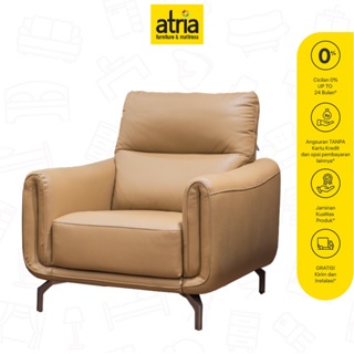 Atria Brian Sofa 1 Seater Atria Half Leather Grey