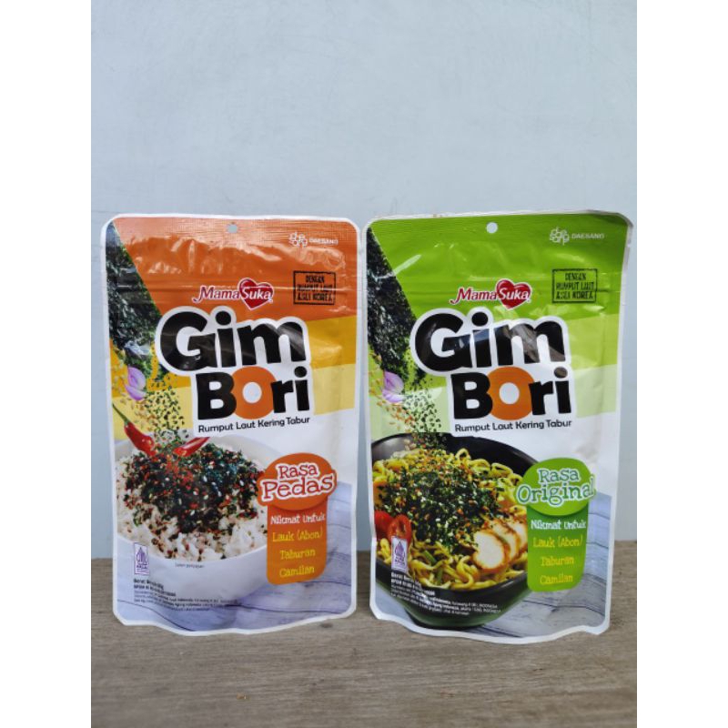 

Mamasuka Gim Bori Rumput Laut Kering Tabur Kemasan Pouch 60 Gram