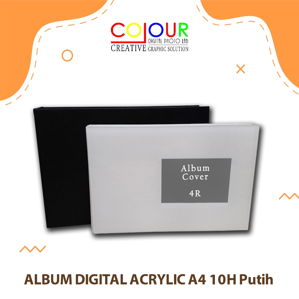 ALBUM KOLASE 20x30 cm ACRYLIC PUTIH LANDSCAPE