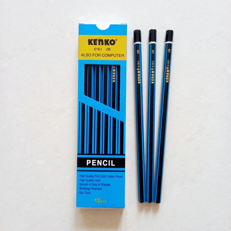 

[ PACK ISI 12 MURAH ] Pensil Komputer 2B Kenko 6161 Pencil For Computer