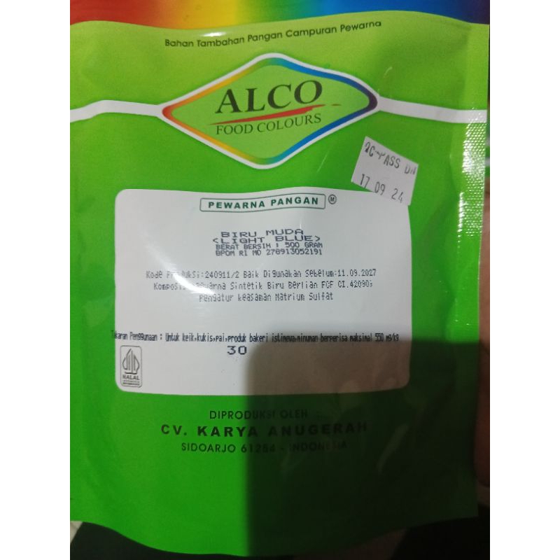 

Pewarna bubuk Light Blue 500 g