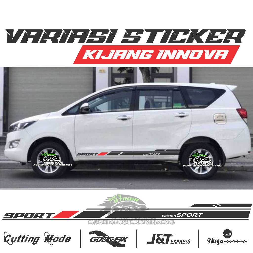 STICKER AKSESORIS INNOVA LAMA STICKER MOBIL TOYOTA INNOVA LAMA KEREN