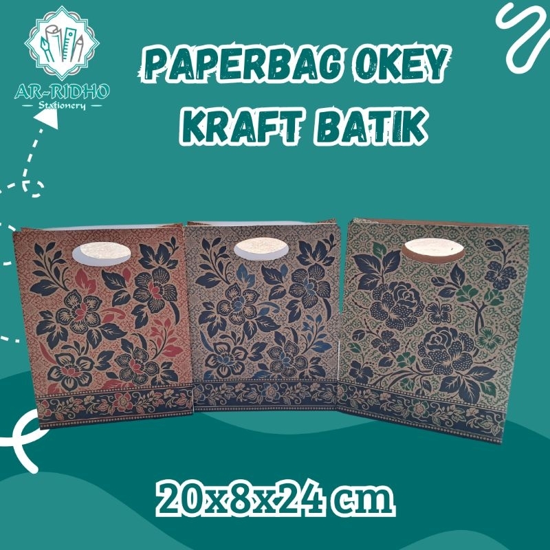 

PAPERBAG TENTENG OKEY KRAFT BATIK A 20X8X24 CM