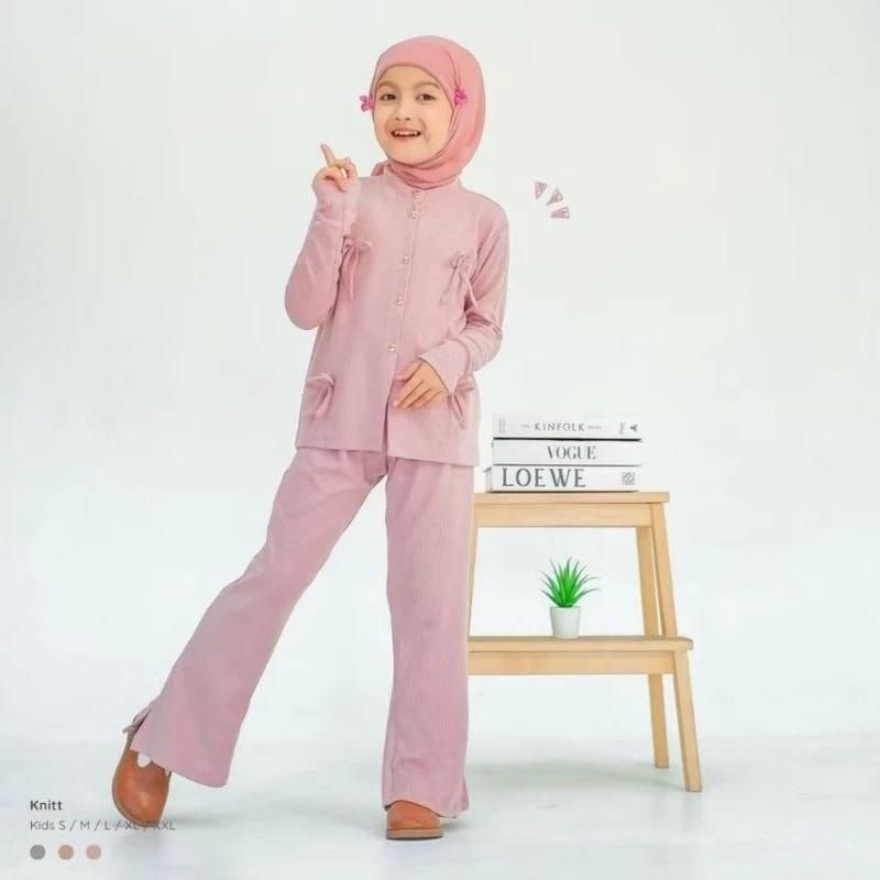 Kimmy Set | Setelan Ribbon Knit Anak One set knit pita