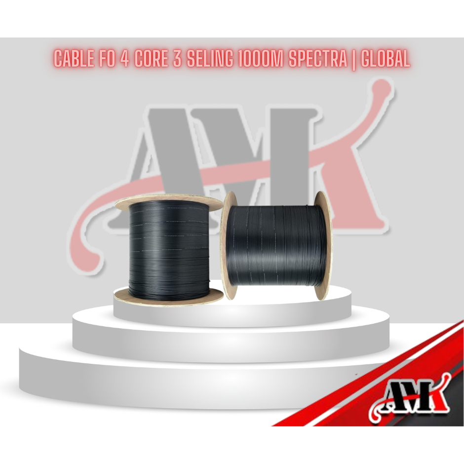 CABLE FIBER OPTIC 4 CORE 3 SELING 1KM SPECTRA | GLOBAL | SPECTRA JELLY TUBE