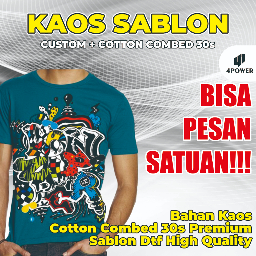 KAOS SABLON DTF - KAOS SABLON CUSTOM - KAOS SABLON SATUAN - KAOS DTF