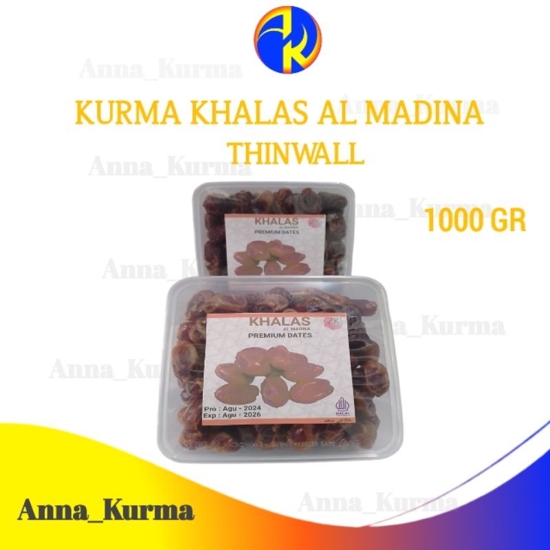 

Kurma Khalas Saad Thinwall 1 Kg Kurma Kholas Al Sa'ad Dates