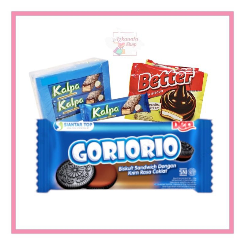 

Goriorio coklat serenteng isi 10