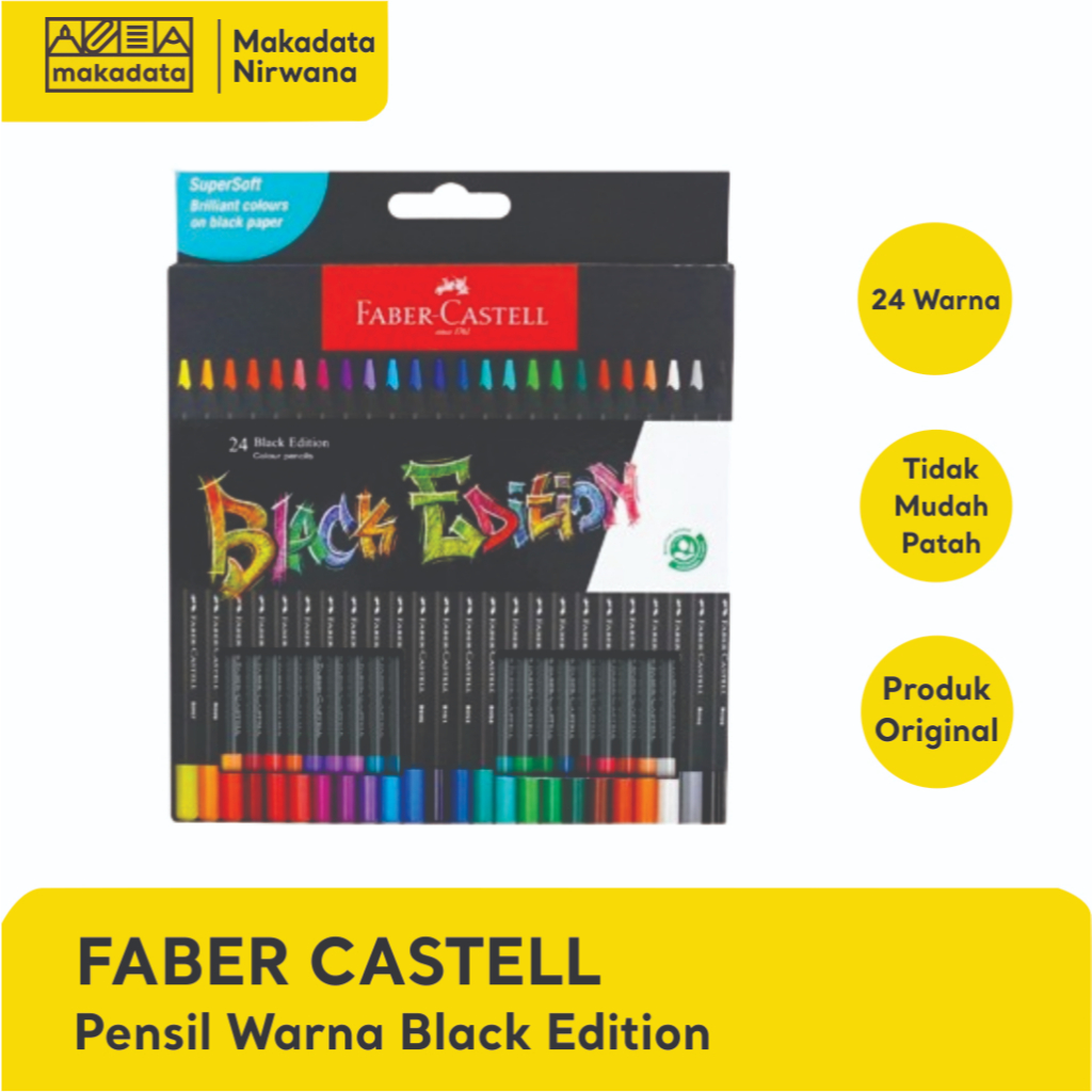 

FABER CASTELL PENCIL/PENSIL WARNA BLACK EDITION 24WARNA (1 PCS)