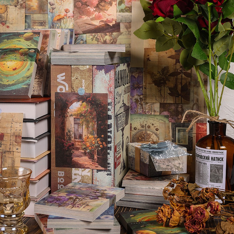 

100 Lembar Kertas Hias Seri Kabut Musim Panas Untuk Dekorasi Scrapbook Bullet Journal Diary Jurnal