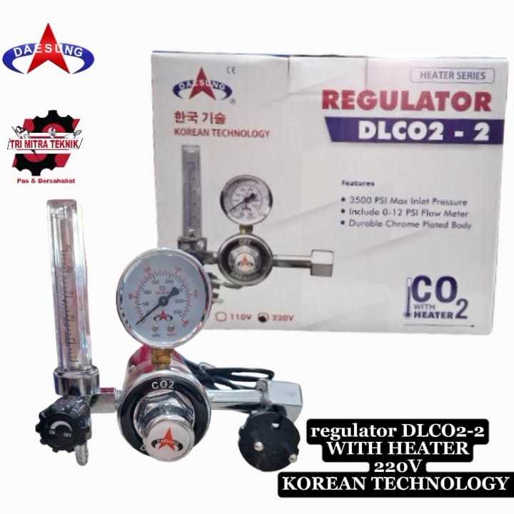 DAESUNG Welding Regulator Gas CO2 + Heater / Regulator Tabung Las