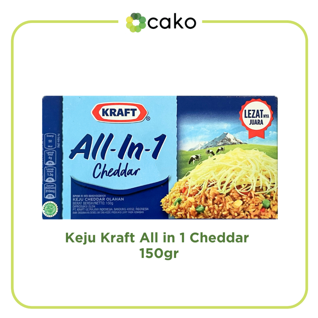

Keju Kraft Cheddar All in 1 150gr