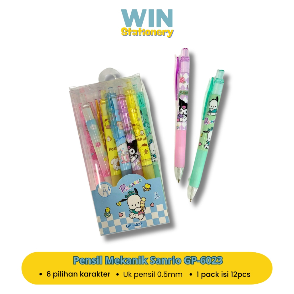 

Pensil Mekanik Sanrio, Kuromi, My Melody, Cinnamorol GP-6023