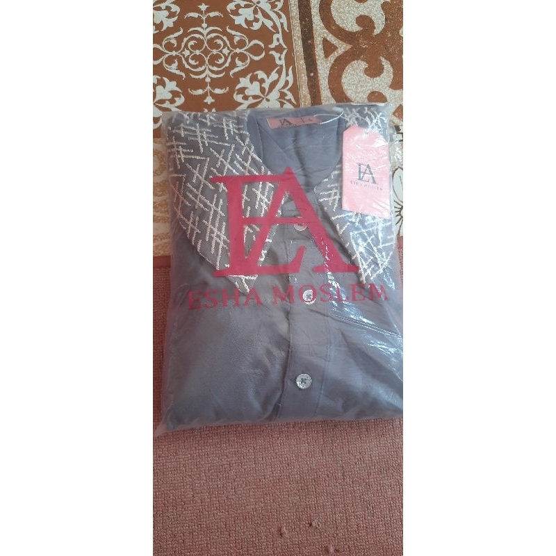 Gamis Cemara Warna Smoke By Esha Moslem