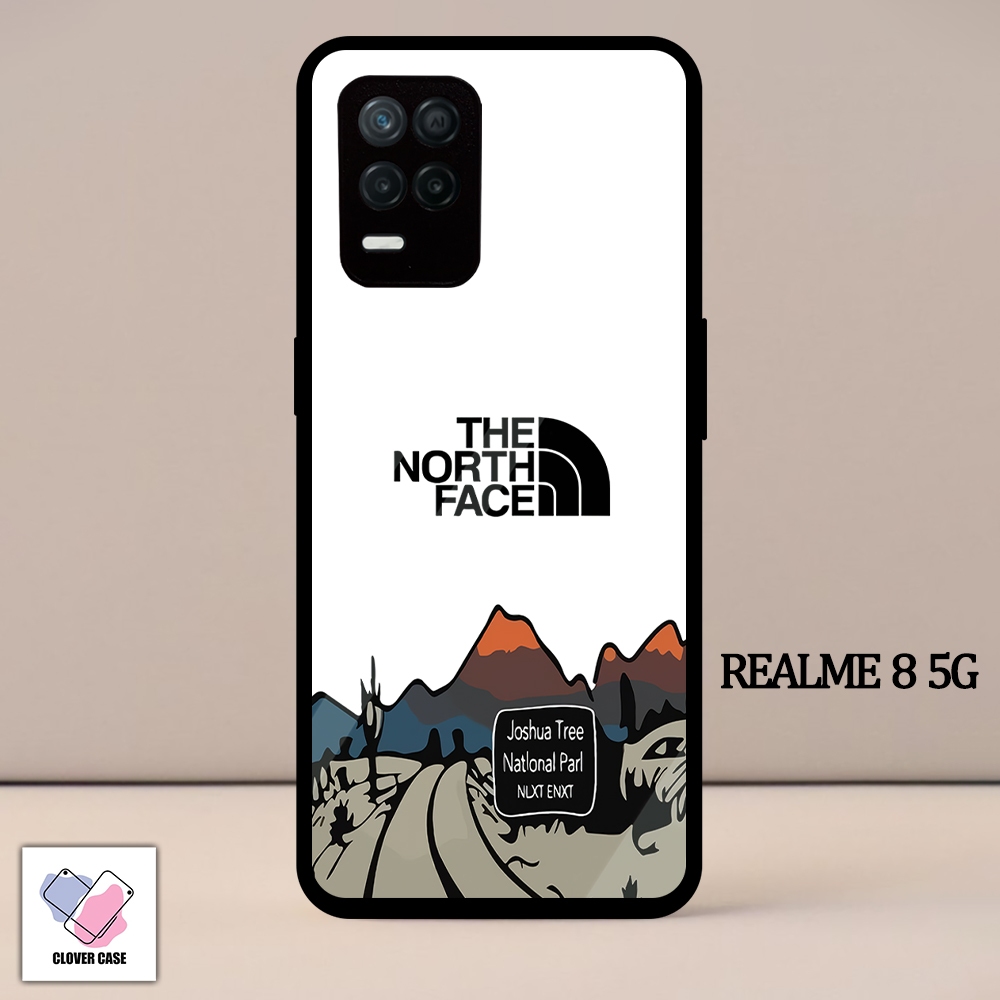 [TH10]  Case Glossy Case | REALME 8 5G | CASE KEKINIAN LUCU |  Casing Hp Kilau Motif THE NORTHFACE