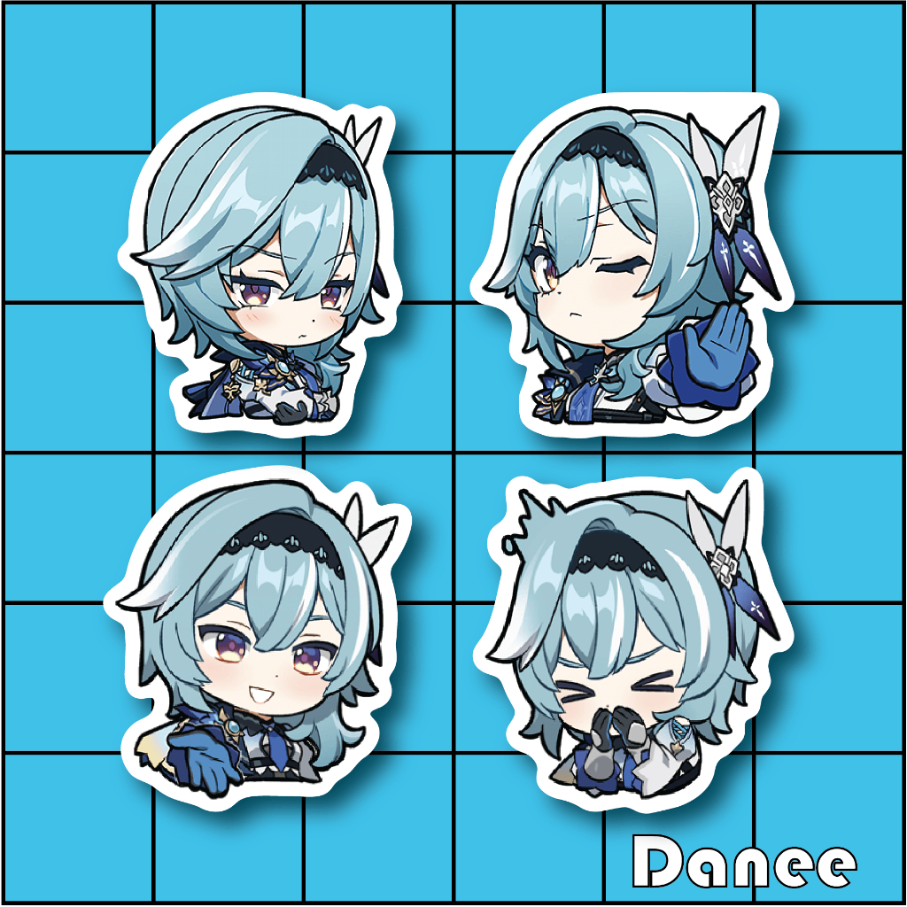 

[Stiker Genshin Impact Vinyl Anti Air] Eula Lawrence, Stiker Anime Vinyl Tahan Air dan Awet, ukuran +-6 cm
