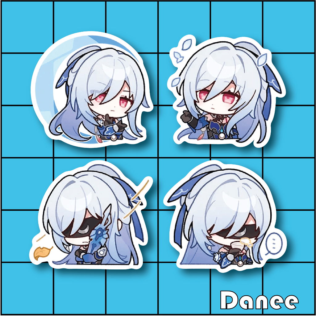 

[Stiker Honkai Star Rail Vinyl Anti Air] Jingliu, Stiker Anime Vinyl Tahan Air dan Awet, ukuran +-6 cm