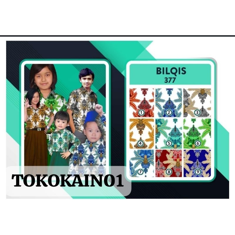 KAIN BATIK SEKOLAH MOTIF BILQIS DIJUAL METERAN