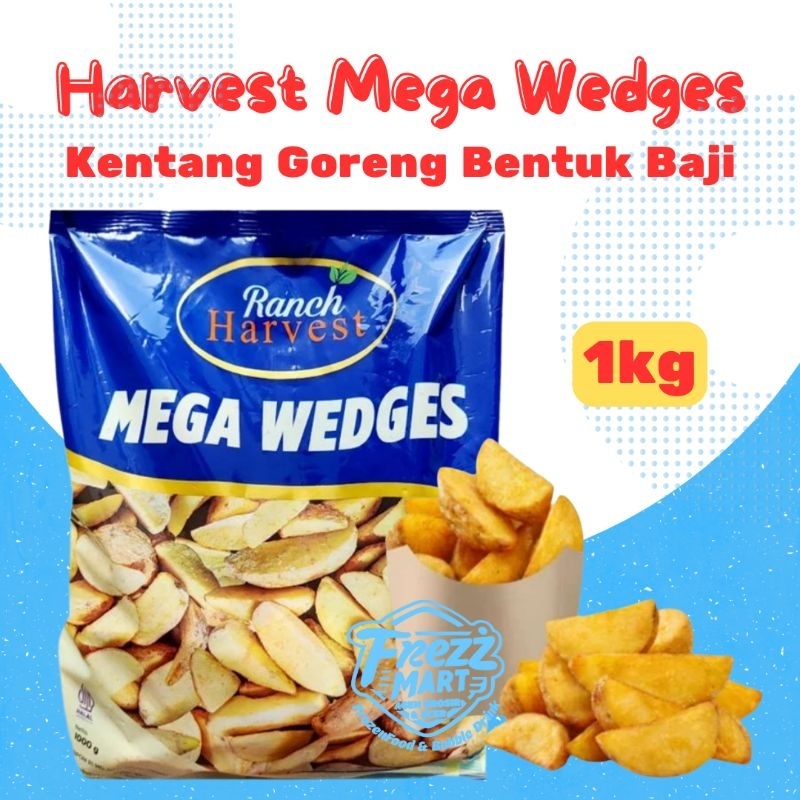 

Kentang Goreng Shoestring Mega Wedges 750gr Potato Baji Ranch Harvest Potato Shoestring French Fries Beku Frozen Food.