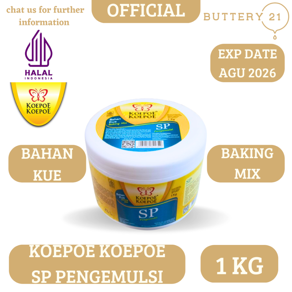 

KOEPOE KOEPOE SP 1 KG/SP PENGEMULSI/PENGEMBANG KUE SP KUPU KUPU/BAHAN KUE BAKING MIX