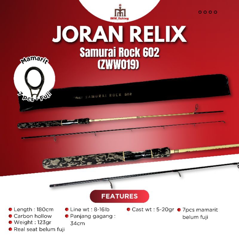 JORAN RELIX SAMURAI ROCK | Tongkat Pancing | Fishing Rod