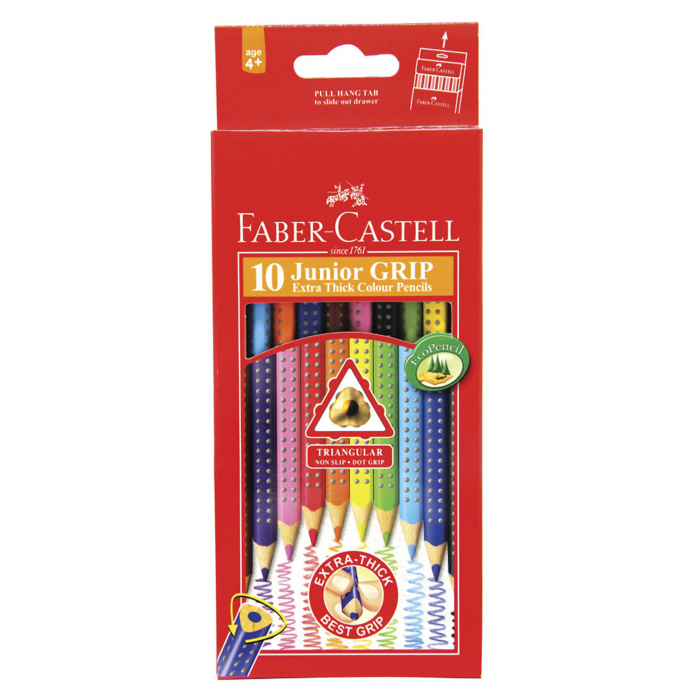 

Faber-Castell Junior Grip Colour Set of 10 Pensil Warna Kayu 10 Warna Panjang