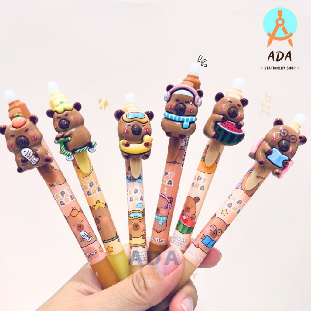 

( 1 PC) PEN KLIK CAPYBARA 211/ PULPEN GEL BISA DIHAPUS