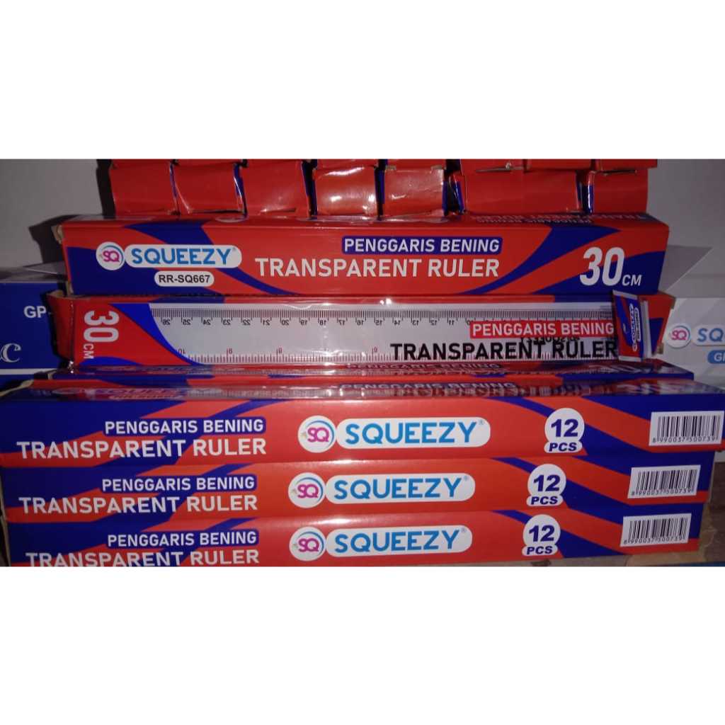 

Penggaris Squeezy Mika Trans 30cm RR-SQ667