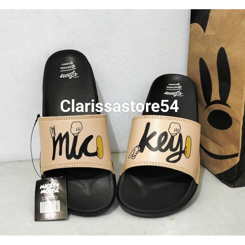 Sandal Selop Mickey Mocca - bisa Couple'n Ayah Ibu dan anak-anak