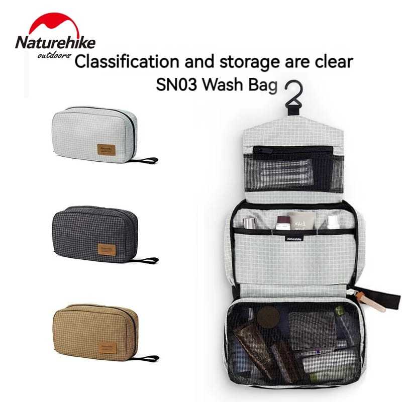 Wash bag naturehike NH20SN010 toiletry  travel organizer tas travelling