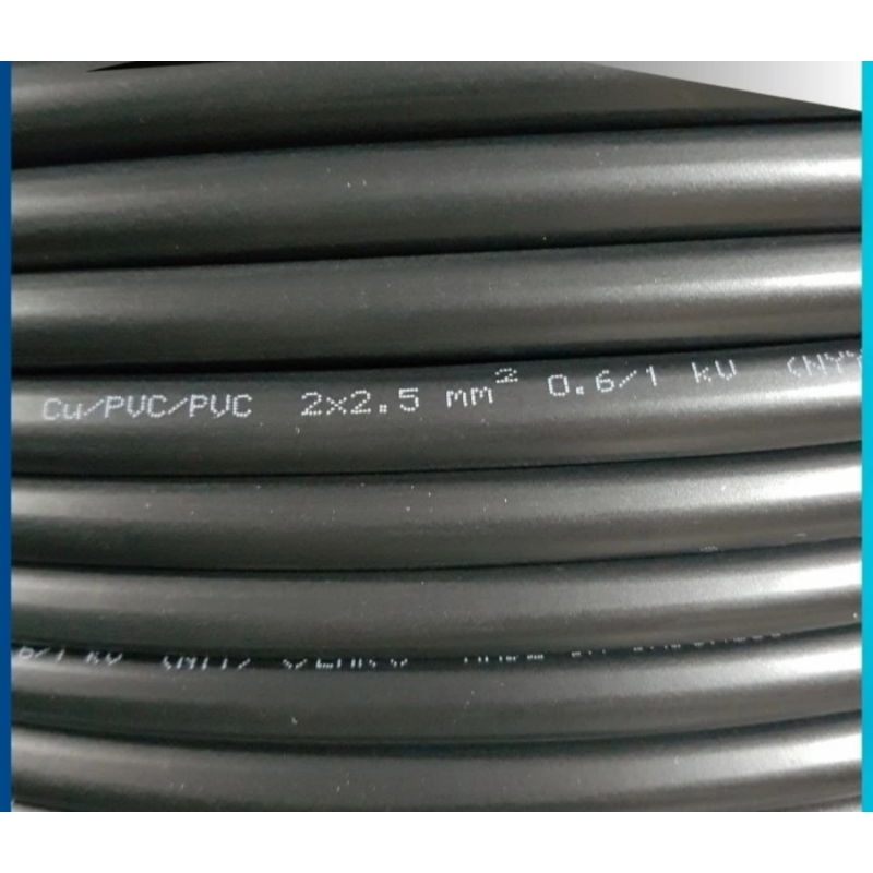 Kabel NYY 2x2.5 mm2 Supreme Kabel Listrik Hitam Kawat NYY 2 X 2.5 mm2 ( Ecer )
