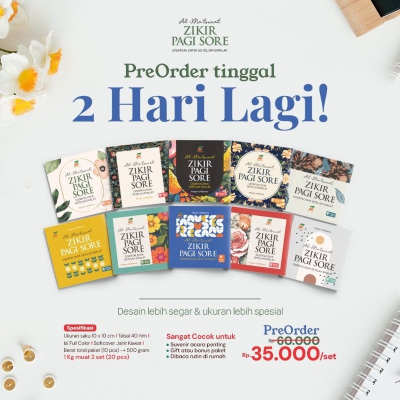 [Isi 10 Buku] Al Matsurat Dzikir Pagi dan Petang Souvenir Nikah Hadiah Pernikahan Seserahan
