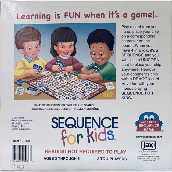 Sequence for Kids Board Game