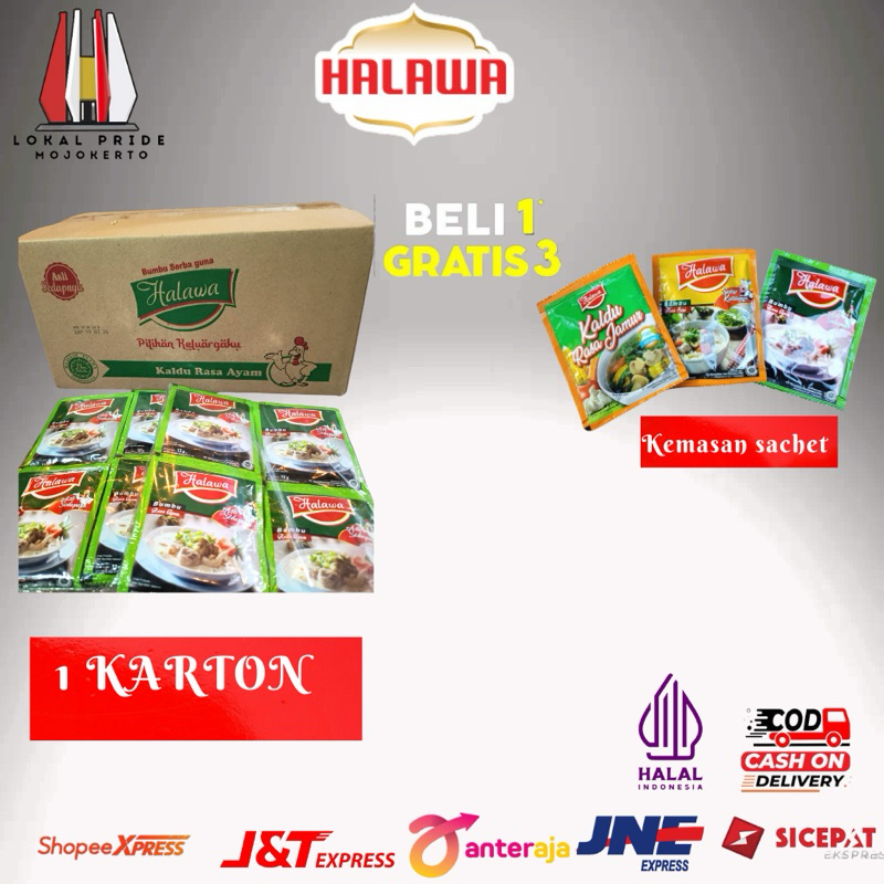 

halawa 1 karton rasa ayam sapi bumbu penyedap promo spesial
