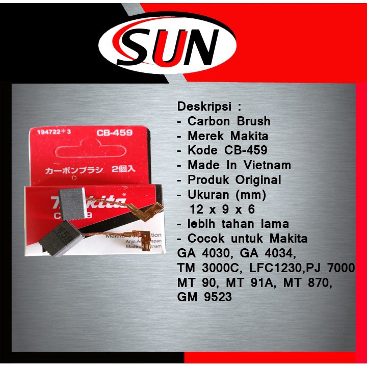 Caon Brush Arang Sepul Bostel Cb 459 Makita ginal Asli