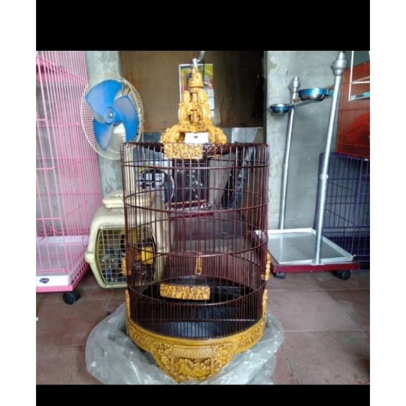 sangkar burung Poksay Kacer cucak ijo cucak Rowo jalak bali dll ukir fiber timbul istimewa