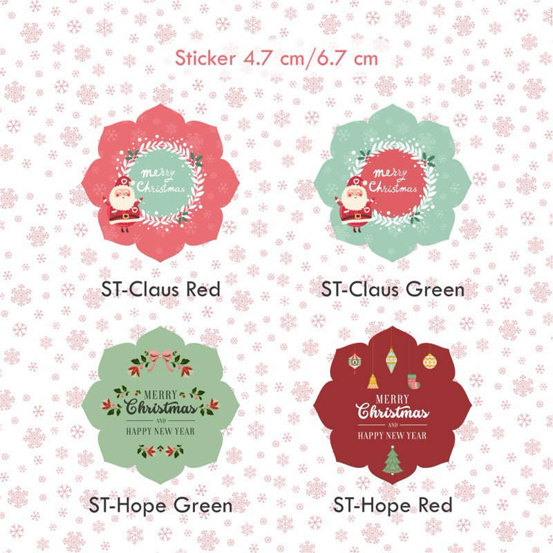 

30 Pcs Sticker Natal Hiasan Toples