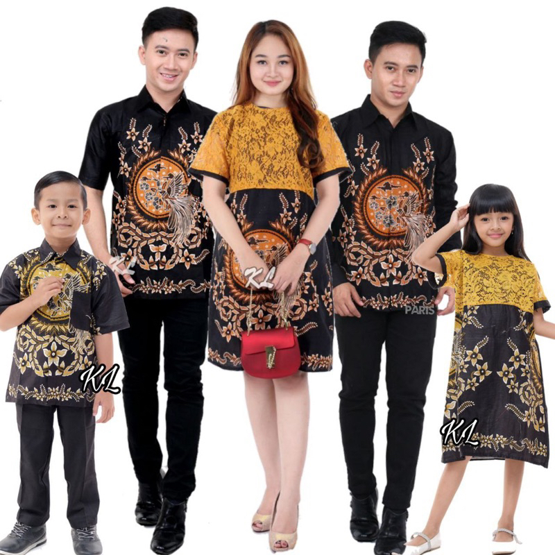 Baju Couple Dress Brokat Keluarga Pria dan Wanita Modern Batik Couple Keluarga Dress Natalan Hem Kat