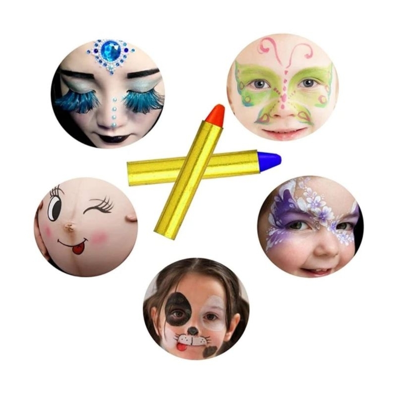 

Face Paint Crayon Wajah dan Badan 16 Warna Krayon Face Body Painting / Crayon Paint Art Kid Mainan