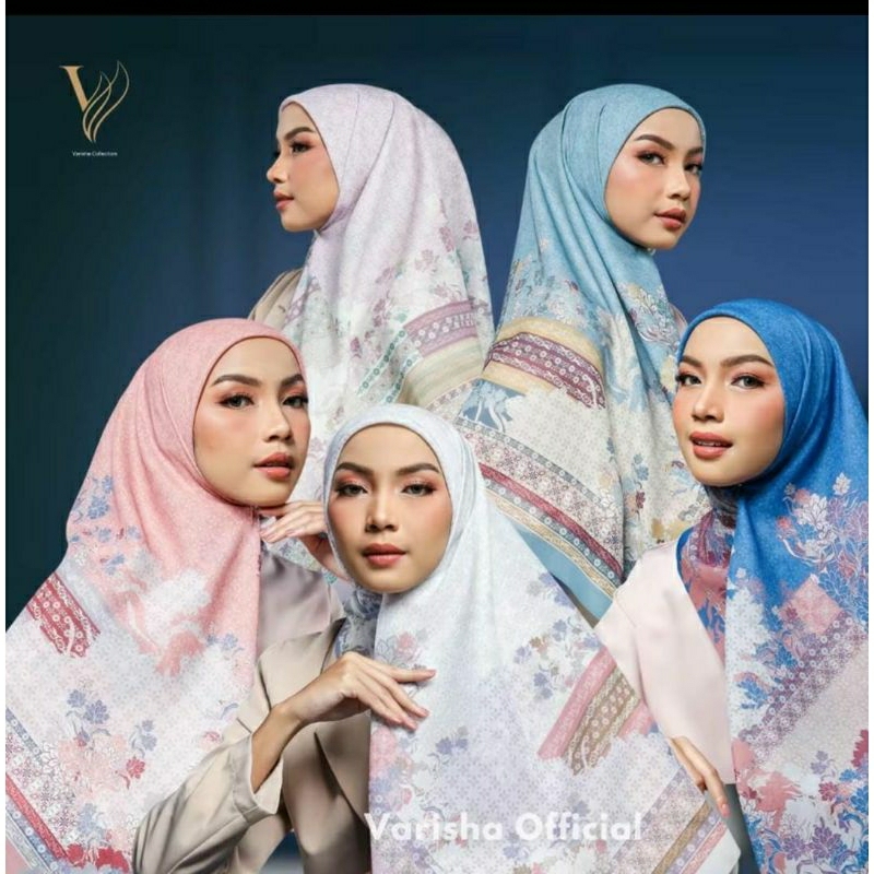 Varisha Hijab Collection Varisha Official (valerie) Hijab Varisha Segi empat motif bunga