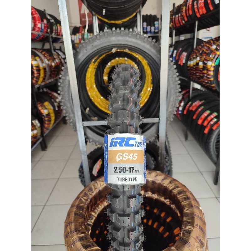 BAN TRAIL CROSS TAHU IRC GS45 UKURAN 250-17 RING 17